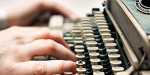 a person typing