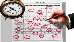 frequency of press releases