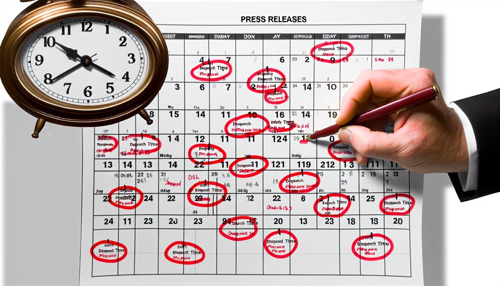 frequency of press releases