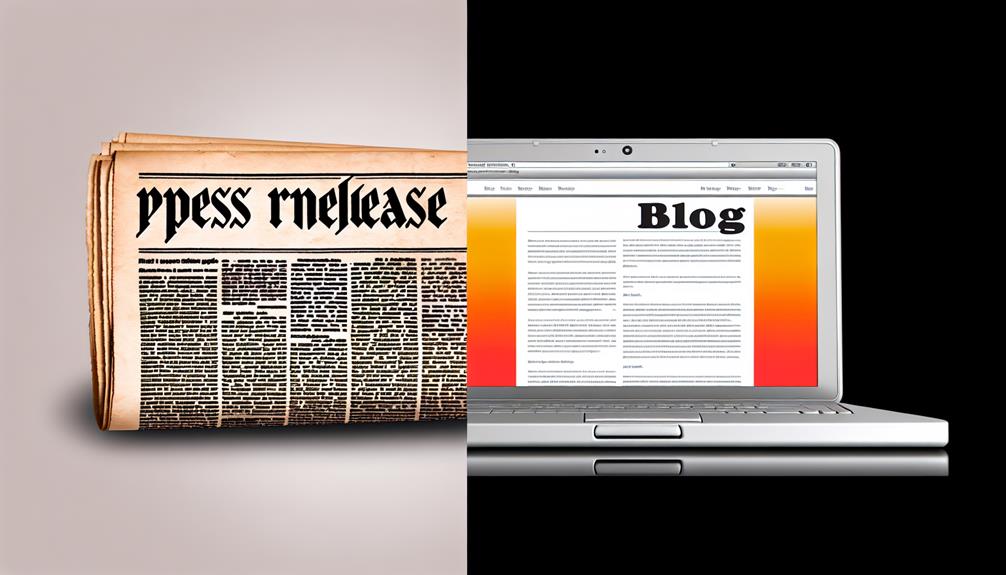 press release vs blog