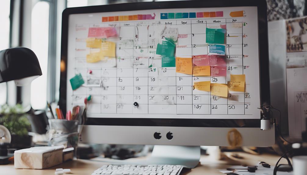 content schedule organization process